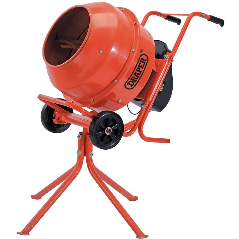 Draper 230V Cement Mixer 160L 650W Assembly Required 4 Leg Stand & Wheels 99511