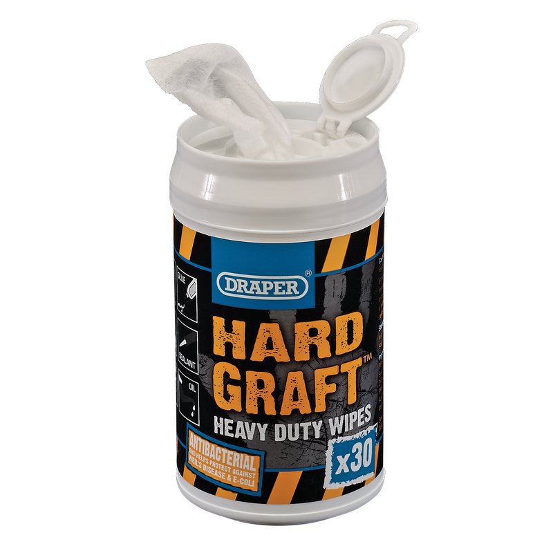 Draper Hard Graft Wipes (Tub of 30) 99774