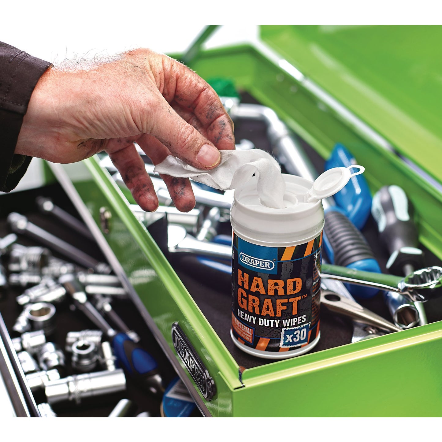 Draper Hard Graft Wipes (Tub of 30) 99774