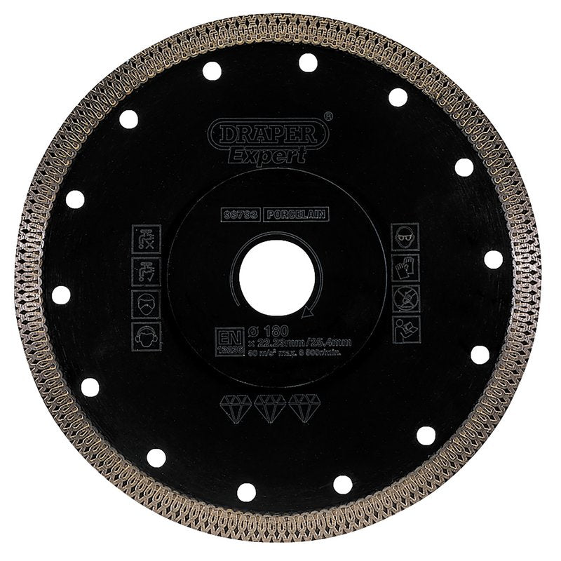 Draper Turbo-X Porcelain Diamond Blade 180mm porcelain marble granite ceram 99793