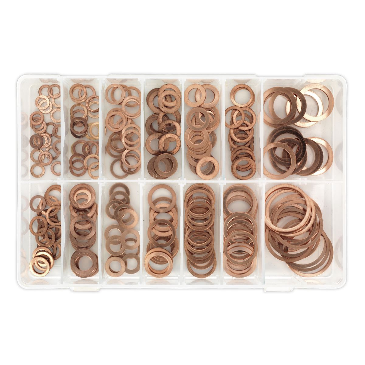 Sealey Copper Sealing Washer Assortment 250pc - Metric AB020CW