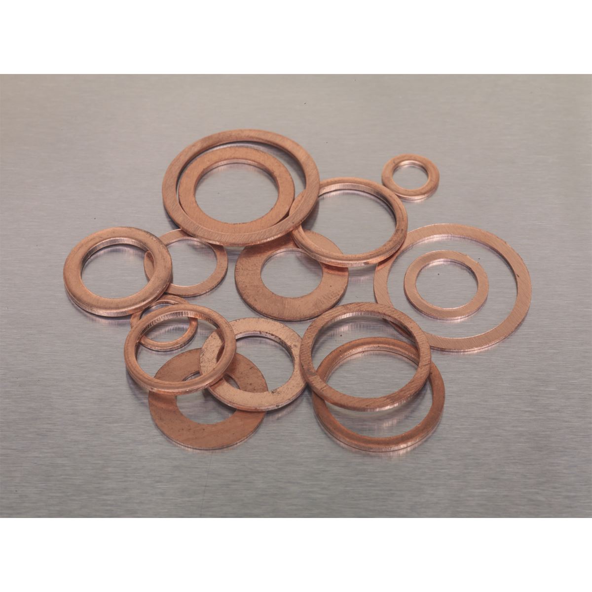 Sealey Diesel Injector Copper Washer Assortment 250pc - Metric AB027CW