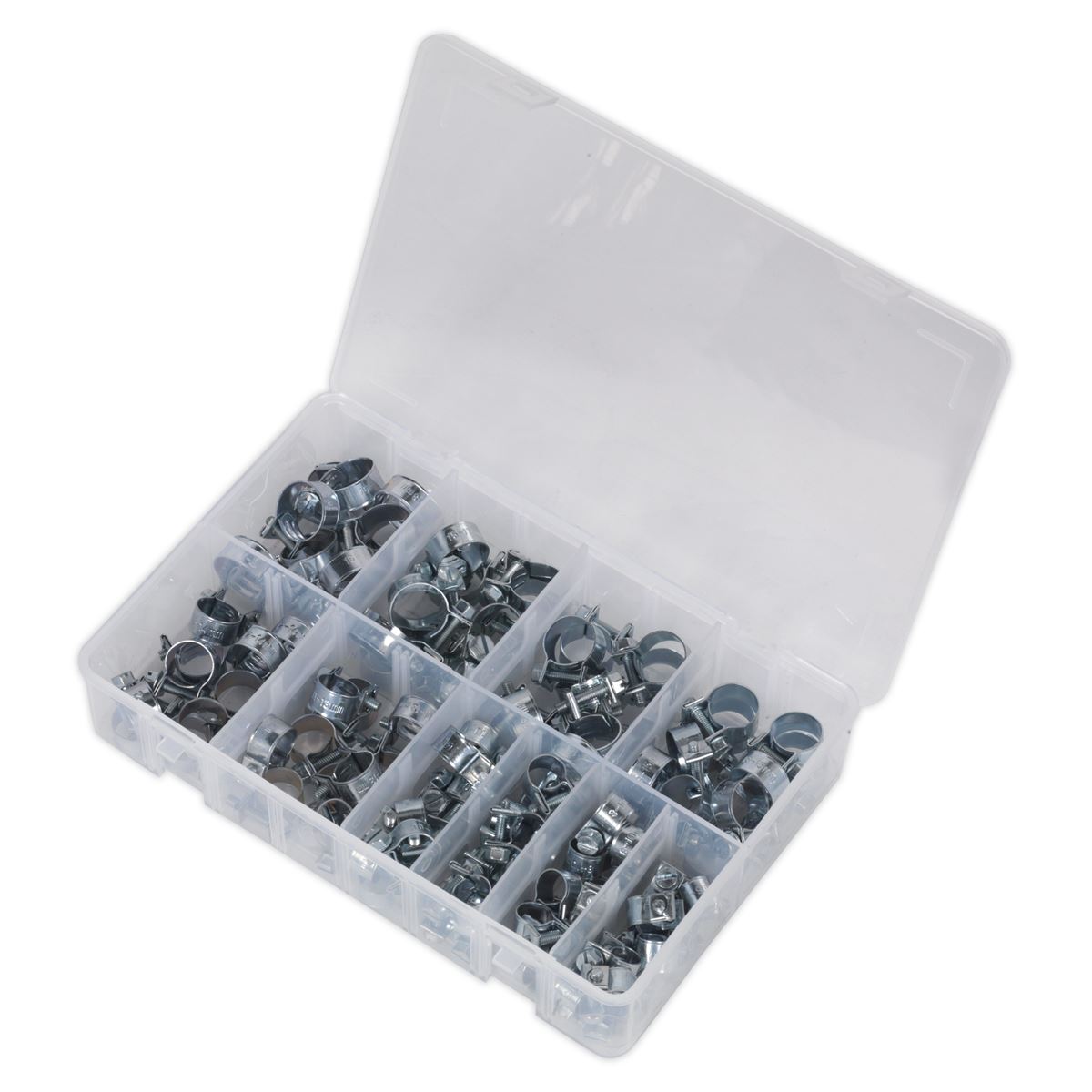 Sealey Mini Hose Clip Assortment 100pc AB042MH