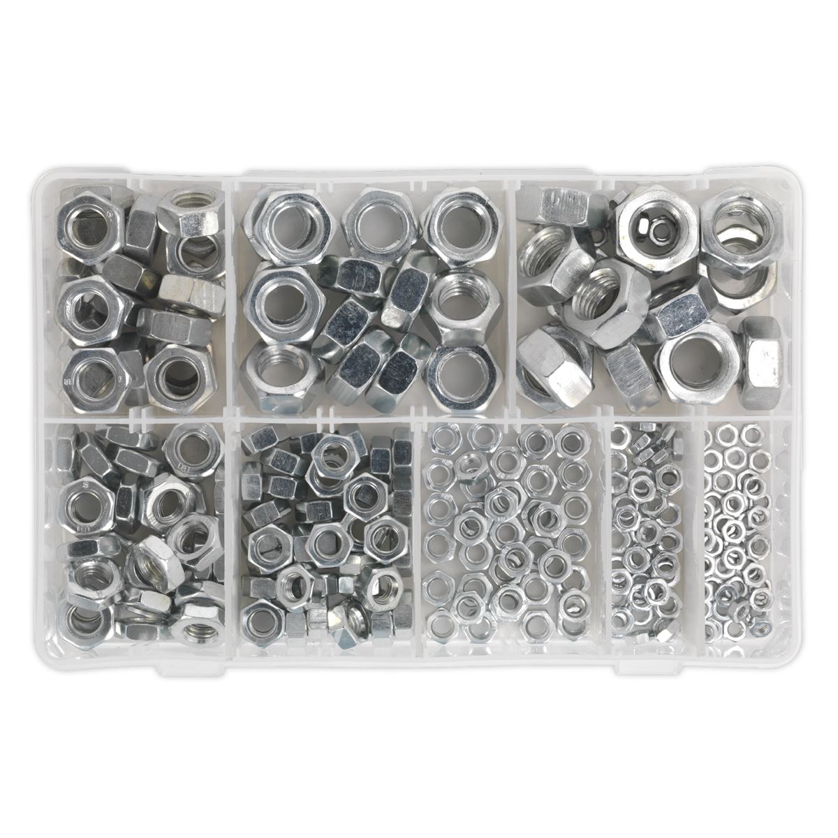 Sealey Steel Nut Assortment 255pc M4-M16 Metric AB046SN