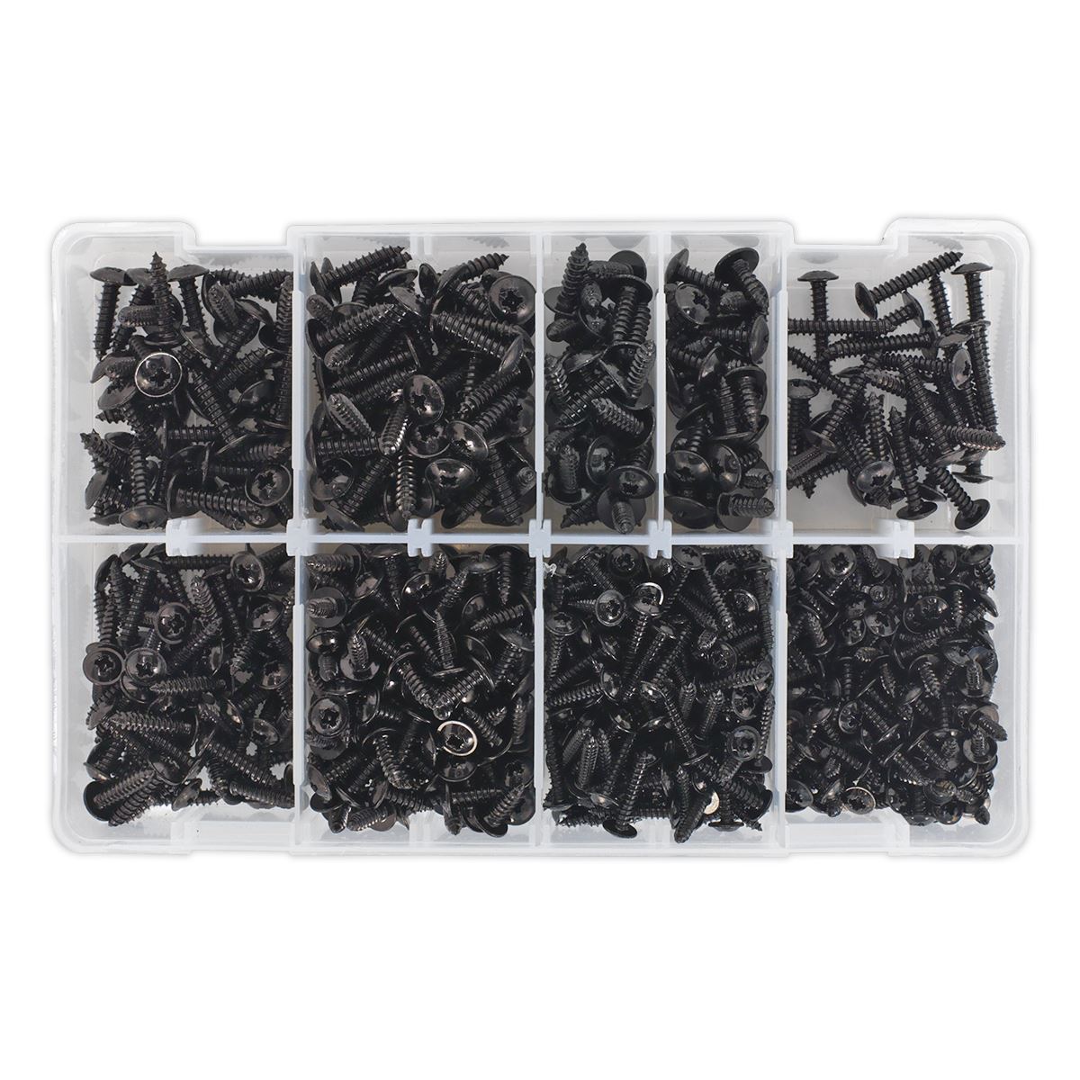 Sealey Self-Tapping Screw Assortment 700pc Flanged Head AB066STBK