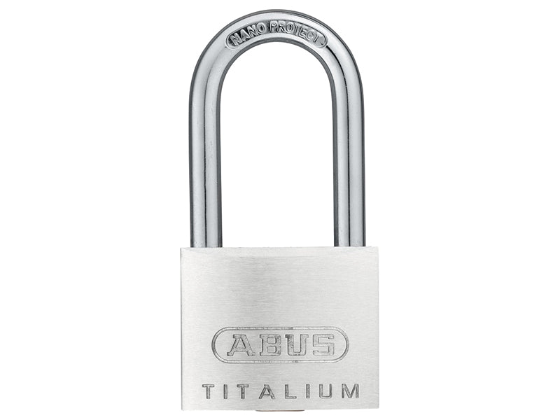 ABUS Mechanical 64TI/40mm TITALIUM™ Padlock 40mm Long Shackle Carded ABU64TI4040C