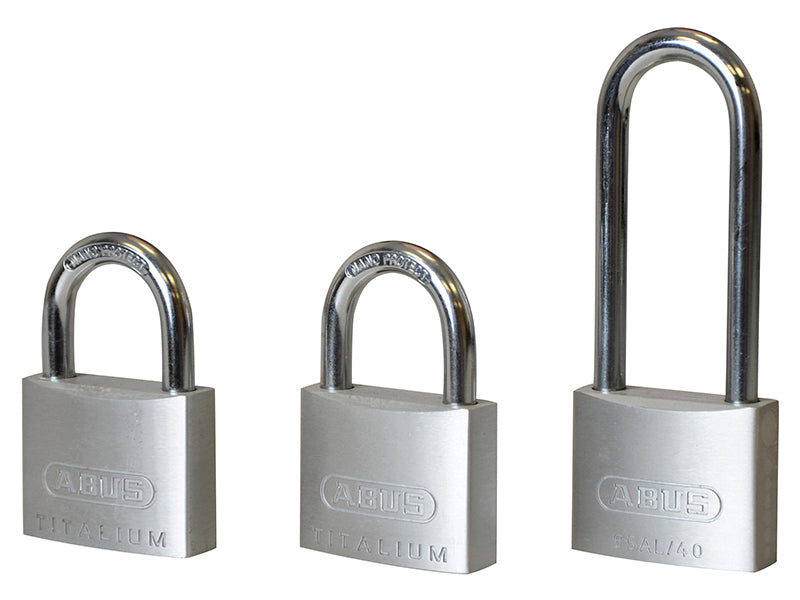 ABUS Mechanical 64TI/40mm TITALIUM™ Padlock Triple Pack (1 Long Shackle) ABU64TI4063T