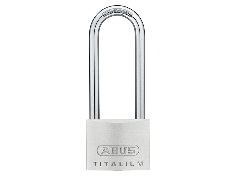 ABUS Mechanical 64TI/50mm TITALIUM™ Padlock 80mm Long Shackle ABU64TI5080