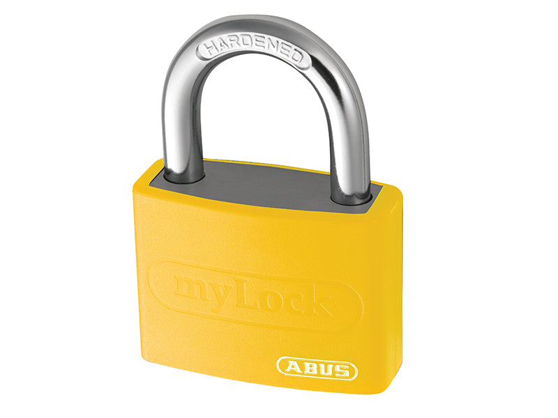 ABUS Mechanical T65AL/40mm My Lock Aluminium Padlock Yellow Keyed Alike 6401 ABUKA49934