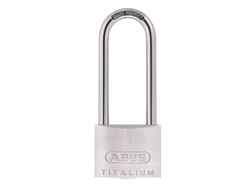 ABUS Mechanical 80TI/40mm TITALIUM™ Padlock 63mm Long Shackle Carded ABU80TI4063C