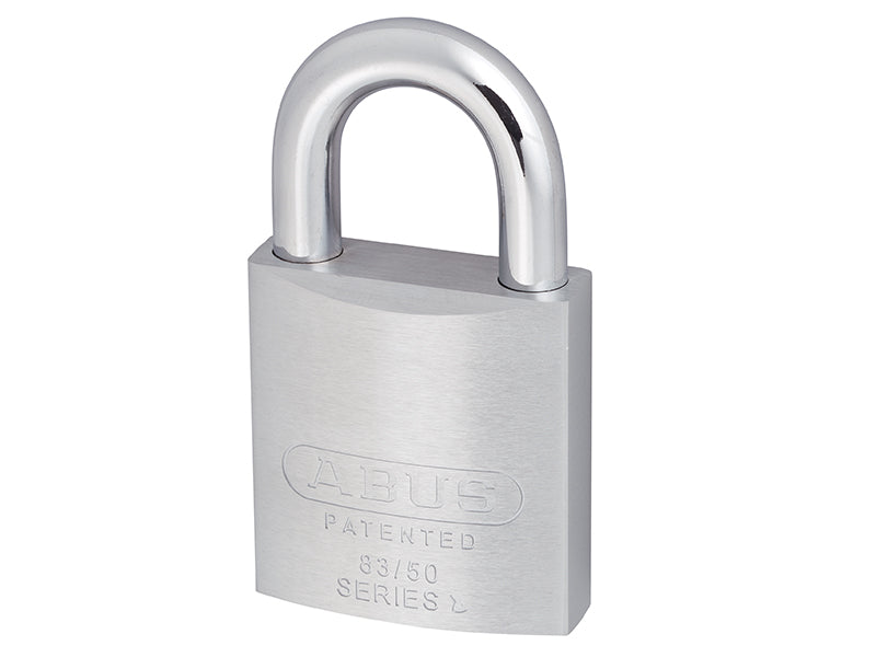 ABUS Mechanical 83/50mm Chrome Plated Brass Padlock Carded ABU8350C