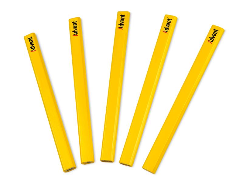 Advent Yellow Medium Lead Carpenter's Pencils (Box 72) ADVACPM72