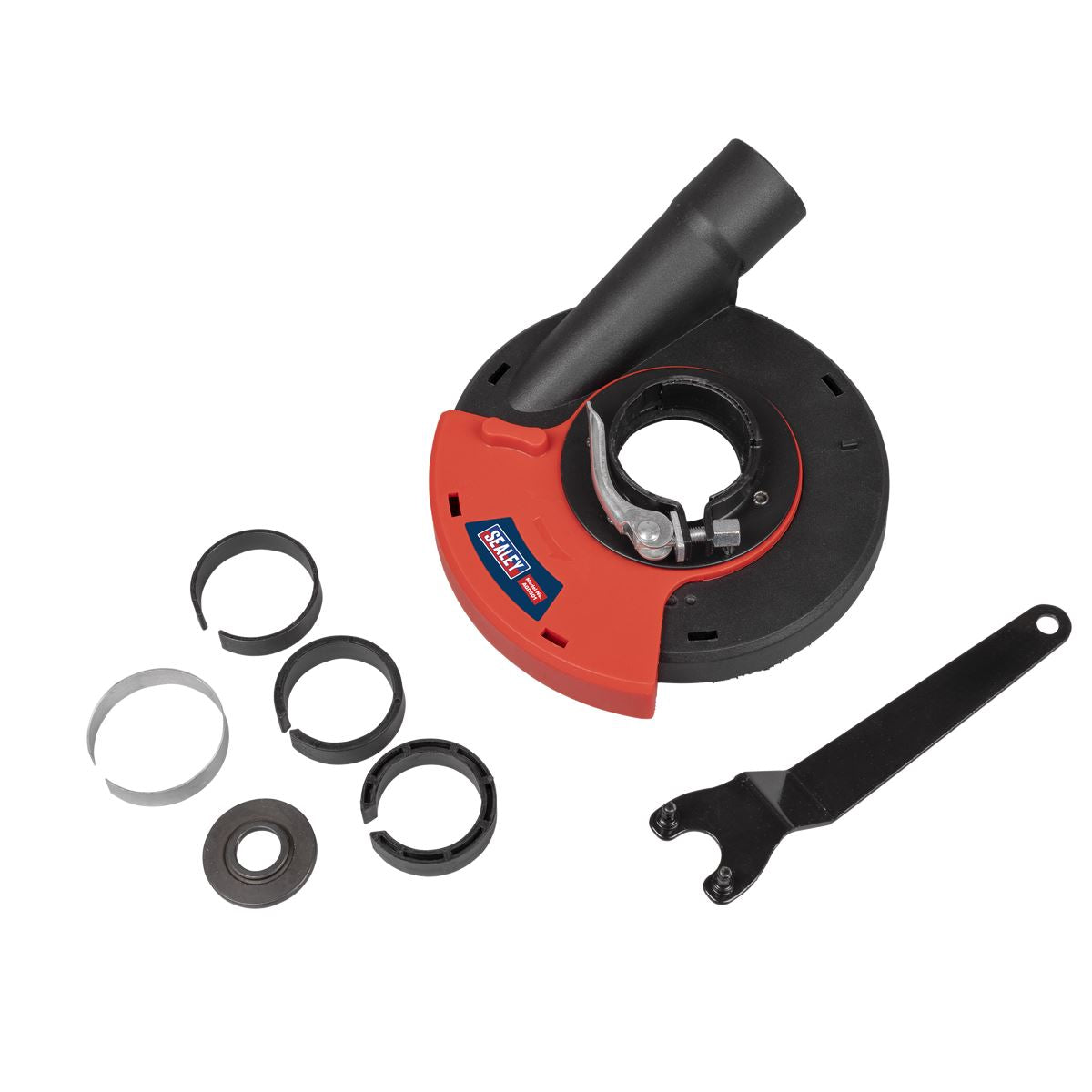 Sealey Adjustable Angle Grinder Dust Control Shroud Size 115mm - 125mm AGDS01