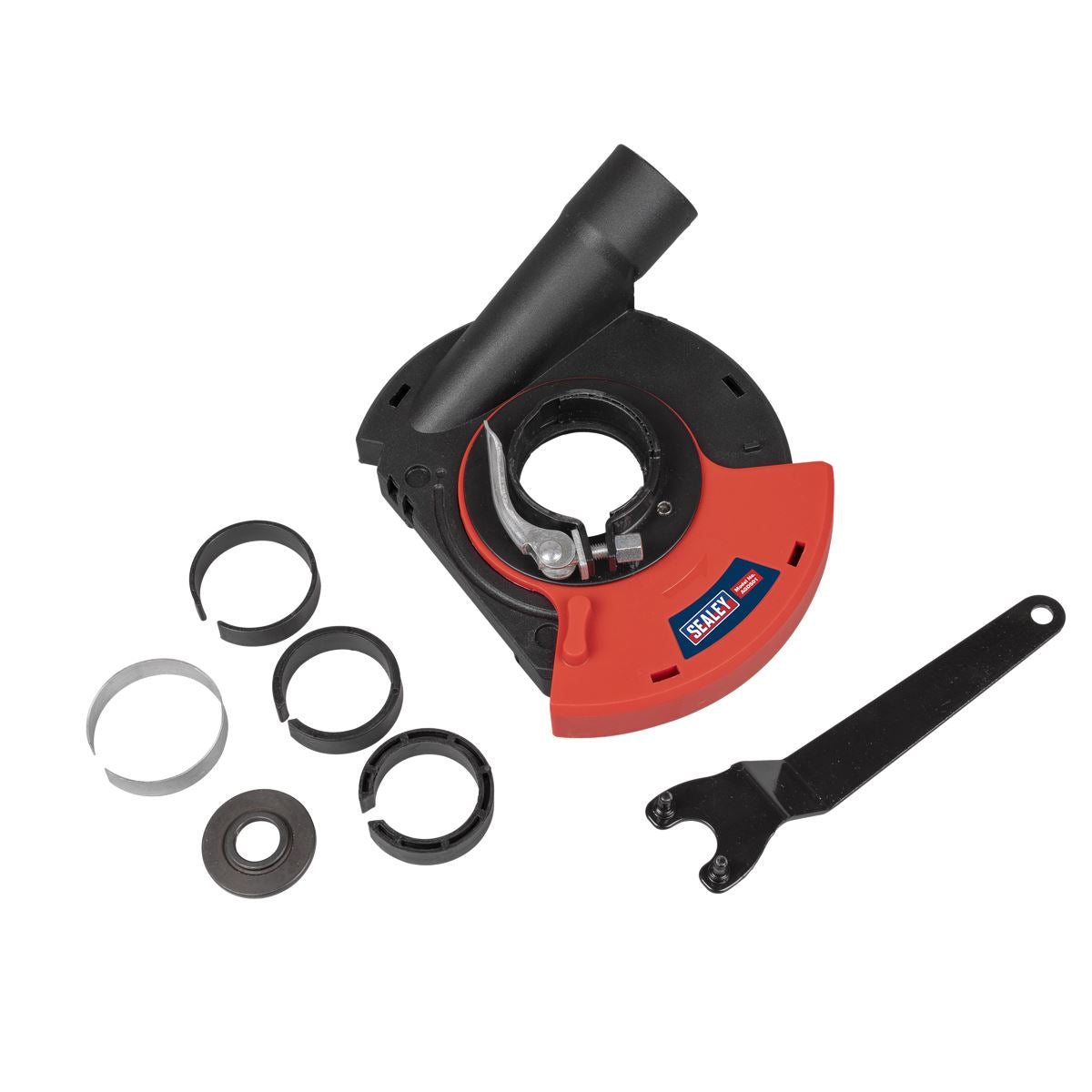 Sealey Adjustable Angle Grinder Dust Control Shroud Size 115mm - 125mm AGDS01