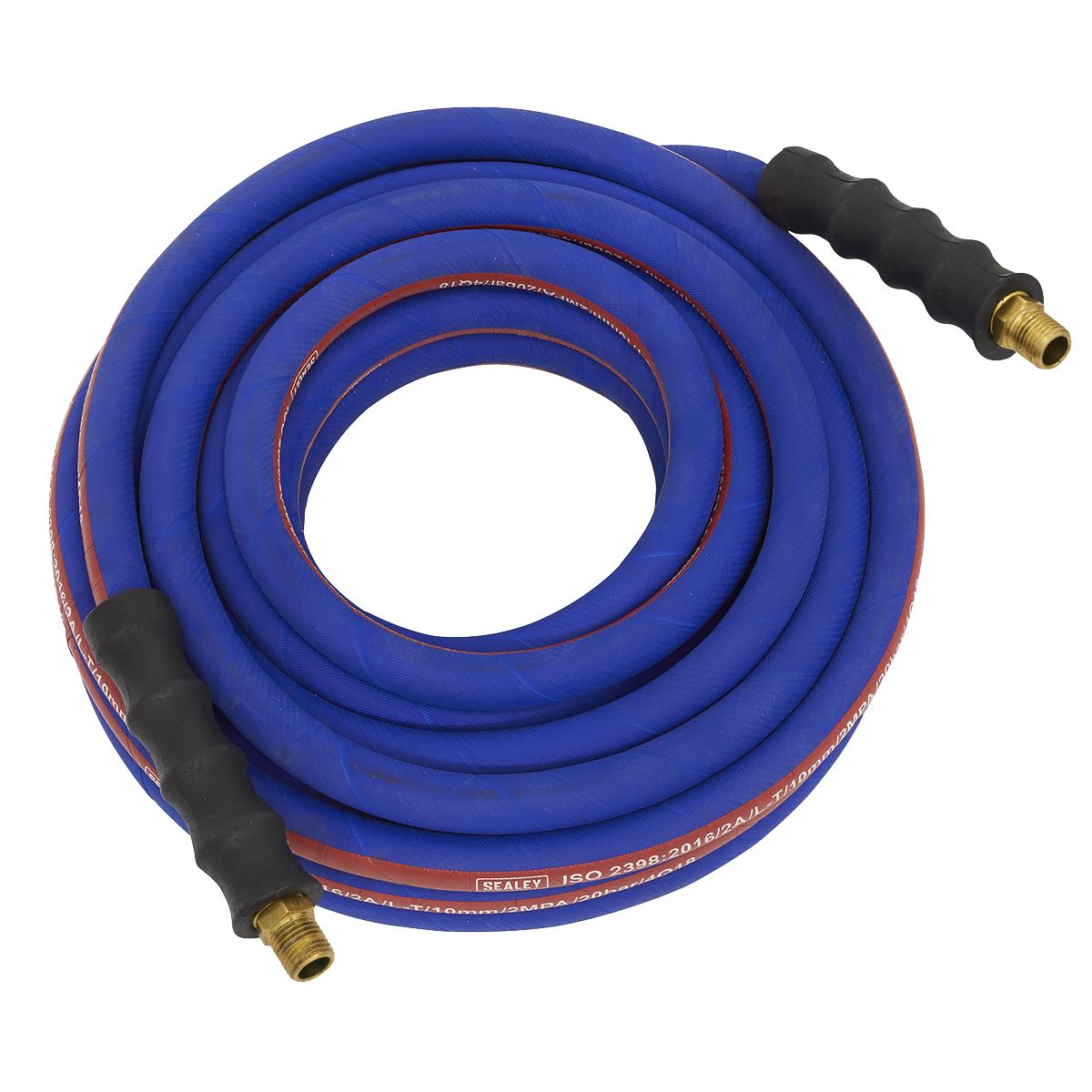 Sealey Air Line Hose 10m x 10mm with 1/4"BSP Unions Extra Heavy Duty AH10R/38