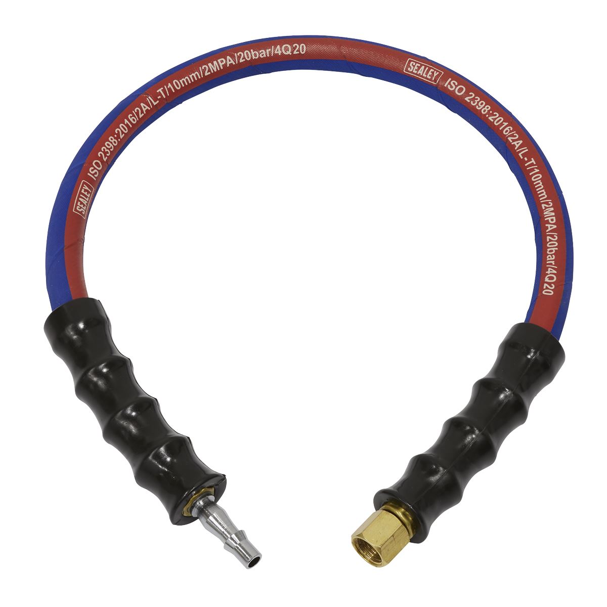 Sealey Air Leader Hose 600mm x 10mm With Tailpiece And 1/4"BSP Union AH2R/38