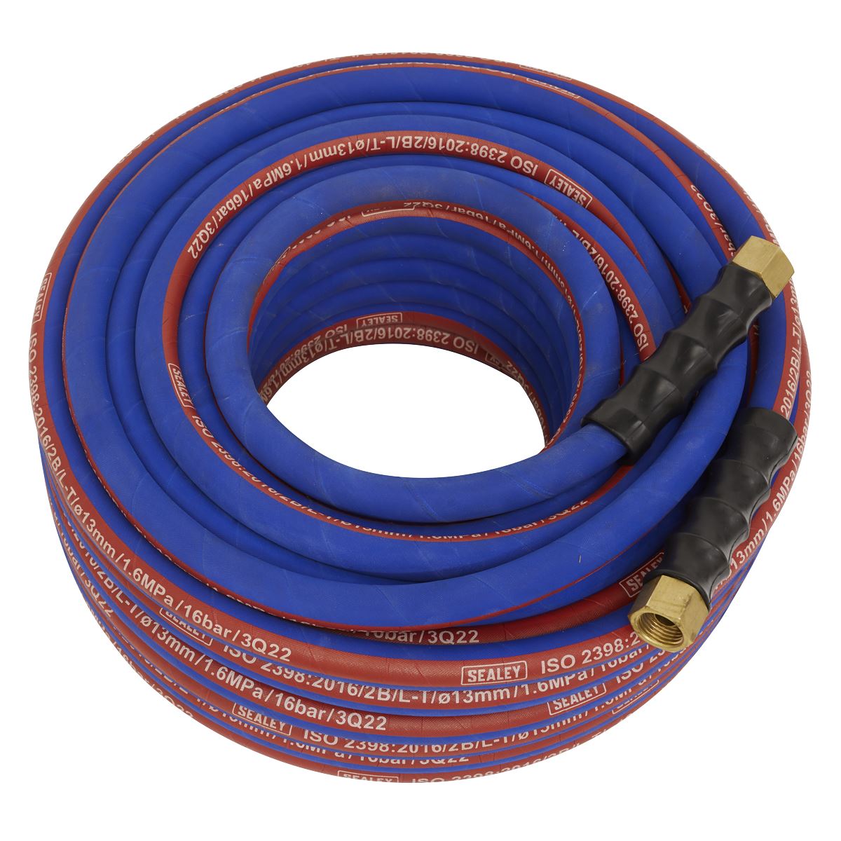 Sealey Air Line Hose 30m x 13mm with 1/2"BSP Unions Extra Heavy Duty AH30R/12