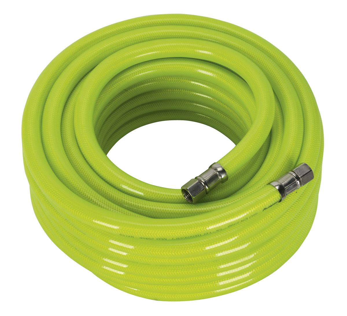Sealey Air Line Hose High Visibility 15m x 10mm with 1/4"BSP Unions AHFC1538