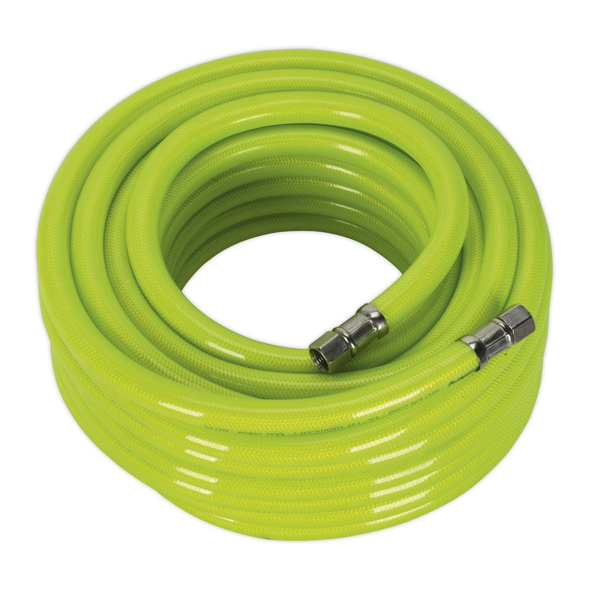 Sealey Air Line Hose High Visibility 15m x 10mm with 1/4"BSP Unions AHFC1538