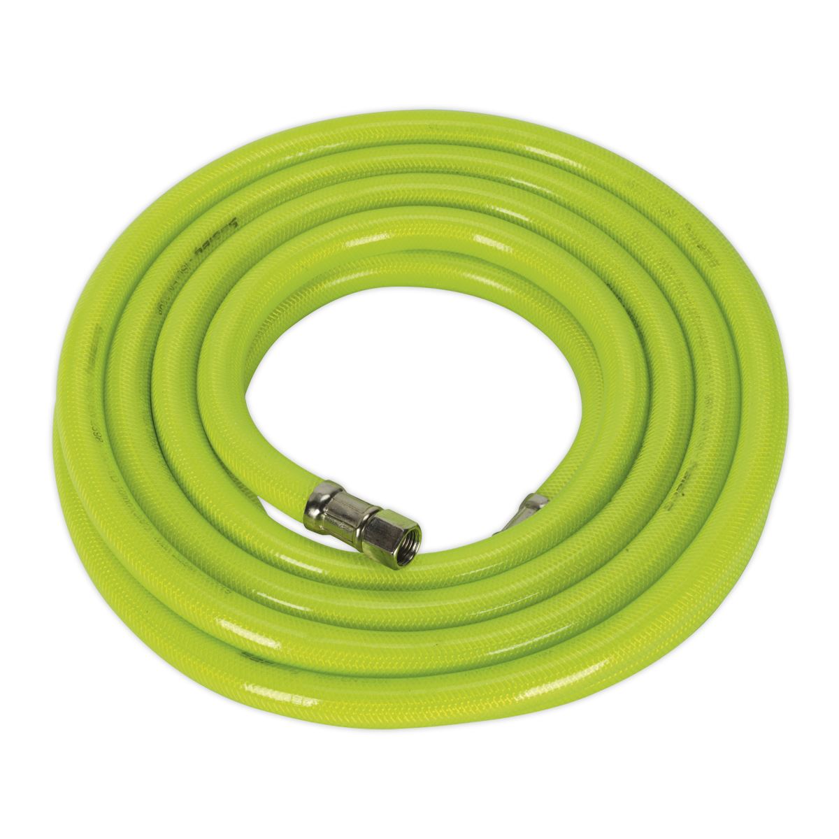 Sealey Air Line Hose High Visibility 5m x 10mm With 1/4"BSP Unions AHFC538