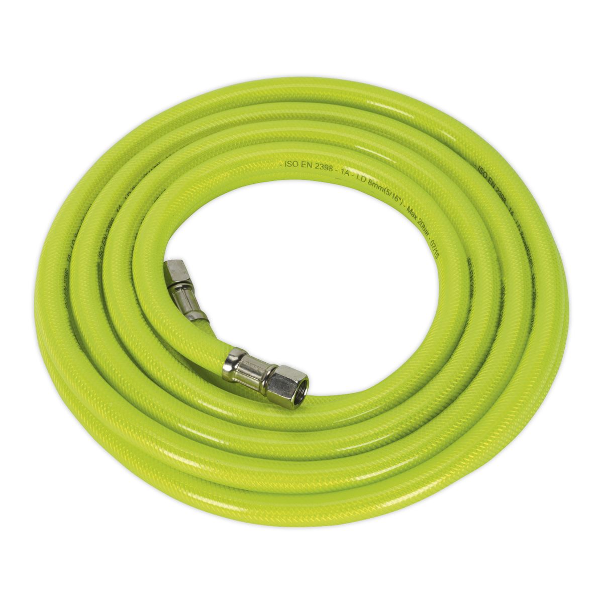 Sealey Air Line Hose High Visibility 5m x 8mm With 1/4"BSP Unions AHFC5