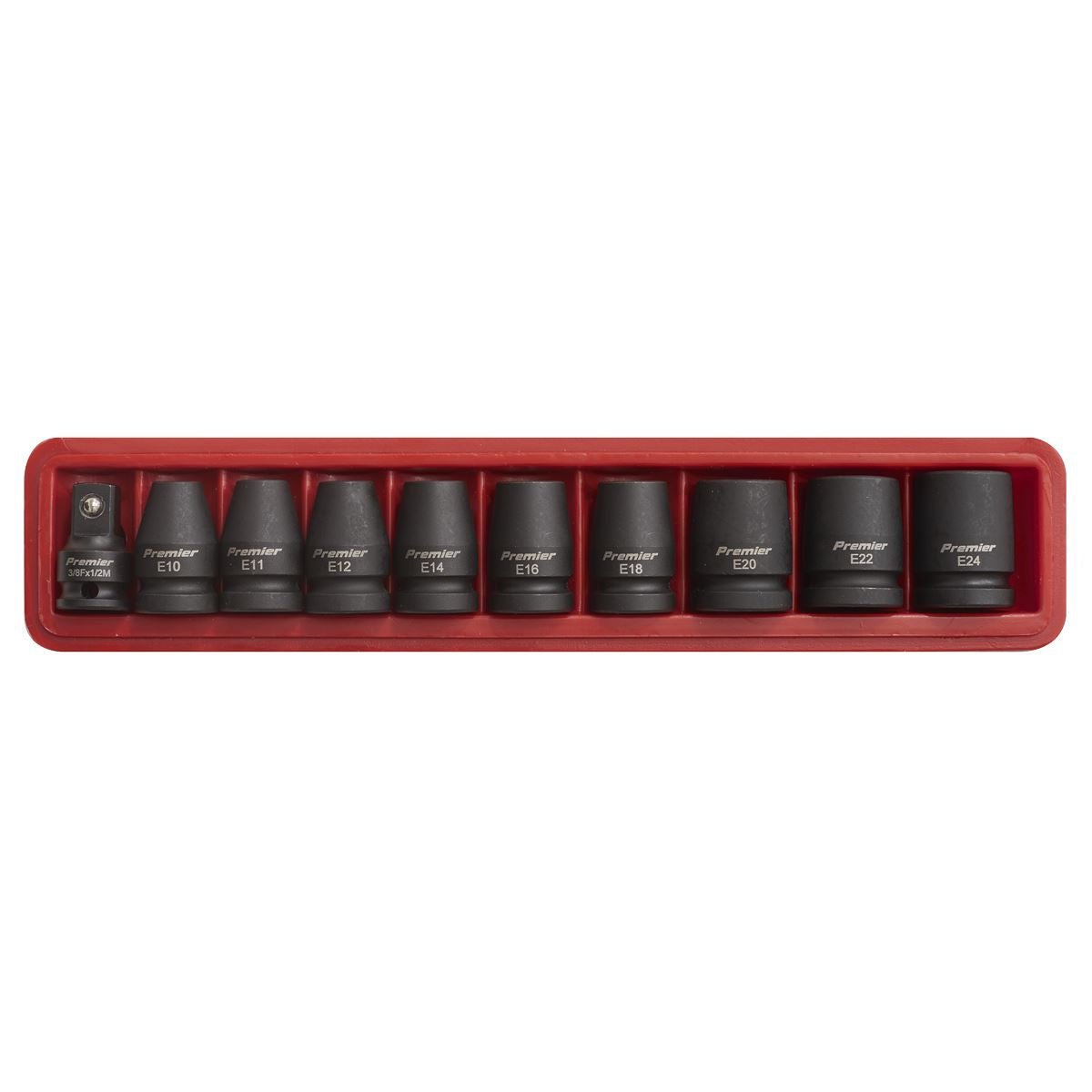 Sealey Impact Torx Star Female Socket Set 10pc 1/2"Sq Drive AK2301