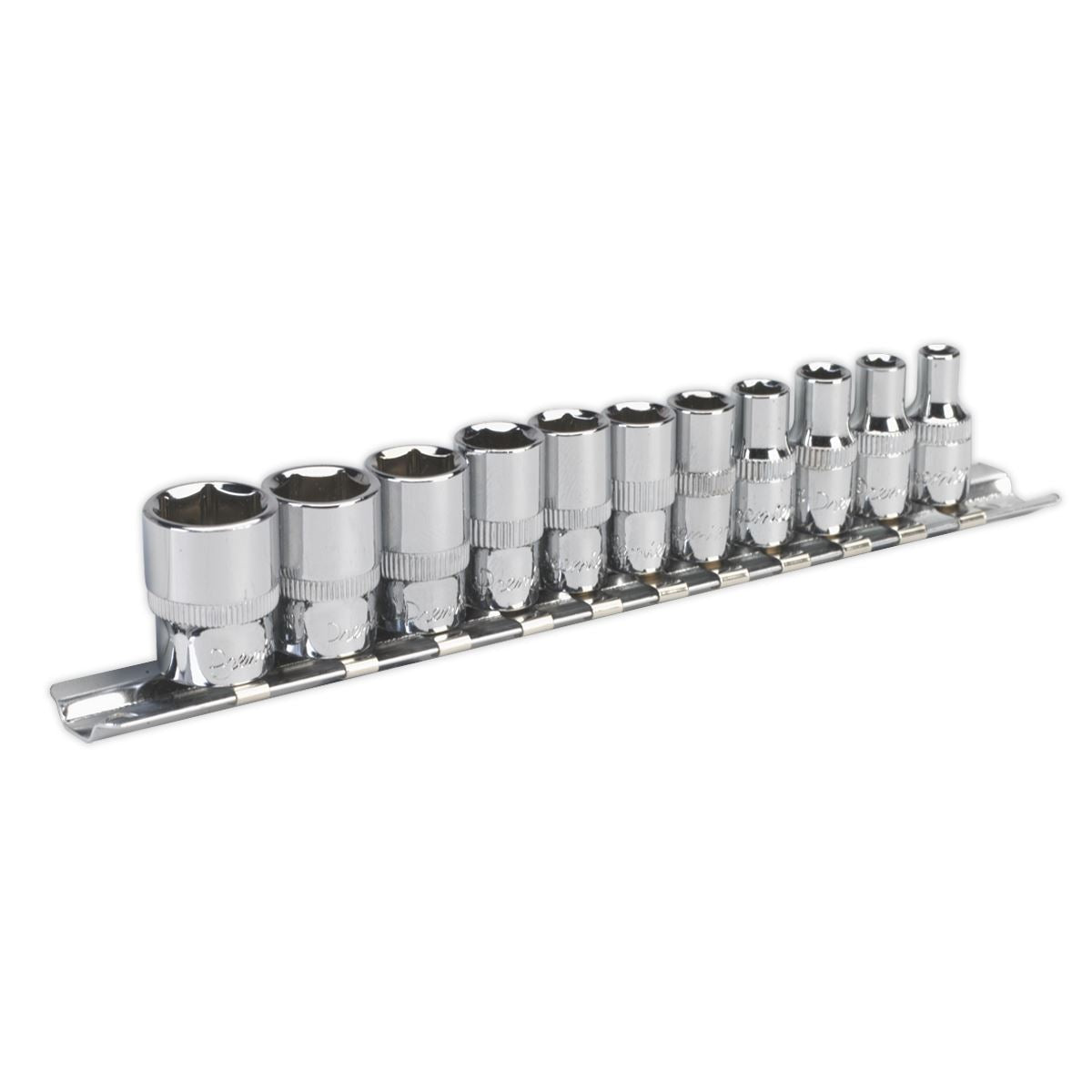 Sealey Imperial Socket Set 11pc 1/4"D 6pt WallDrive Standard Length AK2670