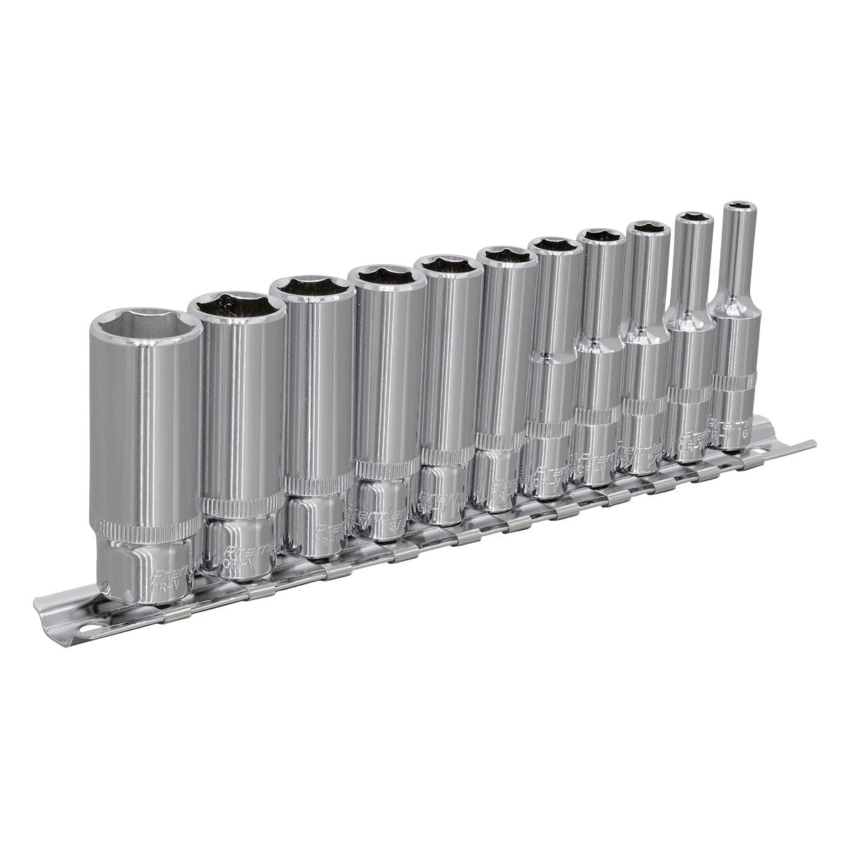 Sealey Imperial Socket Set 11pc 1/4"Sq Drive Deep WallDrive Single Hex AK2671