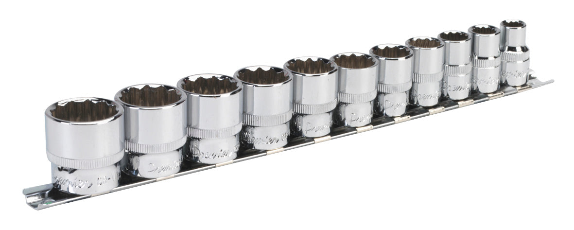 Sealey Imperial Socket Set 11pc 3/8"D 12pt WallDrive Standard Length AK2672