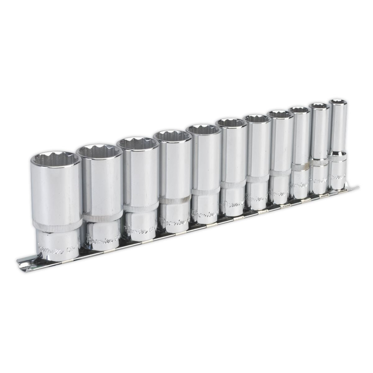 Sealey Imperial Socket Set 11pc 3/8"Sq Drive 12pt Deep WallDrive AK2673