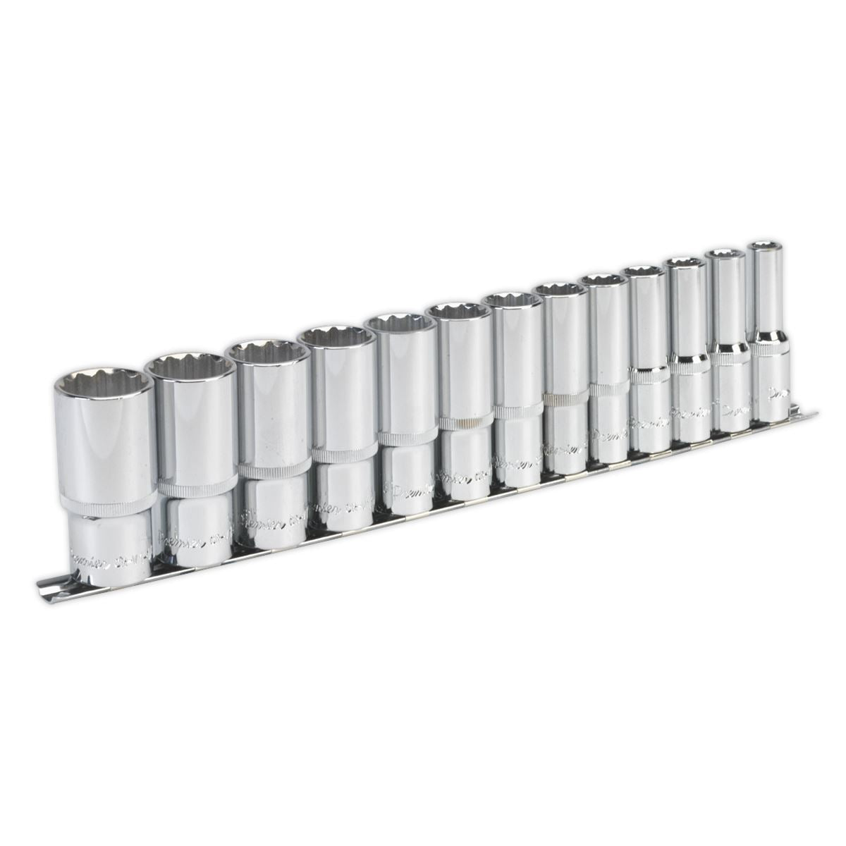 Sealey Imperial Socket Set 13pc 1/2"Sq Drive 12pt Deep WallDrive AK2675