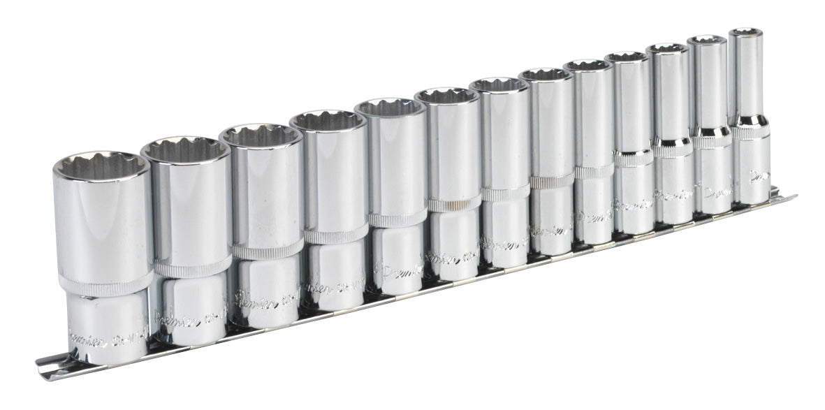 Sealey Imperial Socket Set 13pc 1/2"Sq Drive 12pt Deep WallDrive AK2675