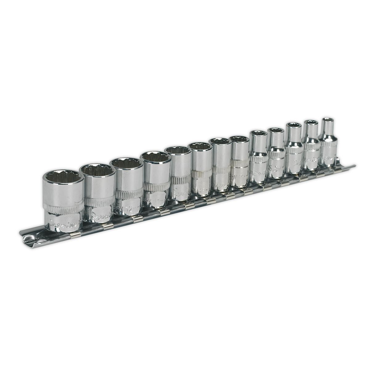 Sealey Metric Socket Set 13pc 1/4" Drive 12pt WallDrive Standard Length AK2680