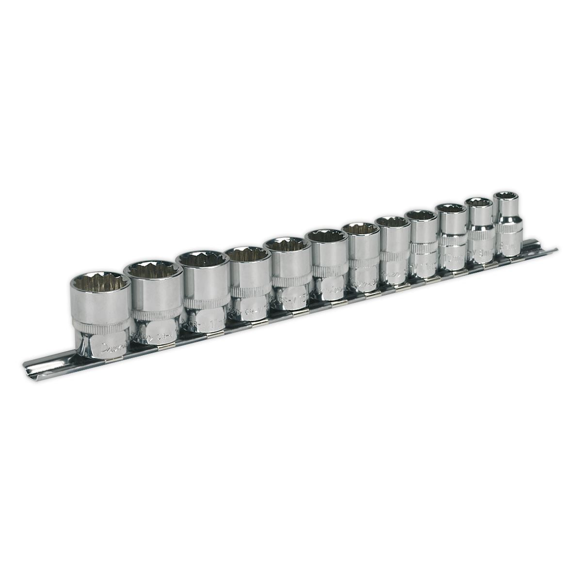 Sealey Metric Socket Set 12pc 3/8" Drive 12pt WallDrive Standard Length AK2682