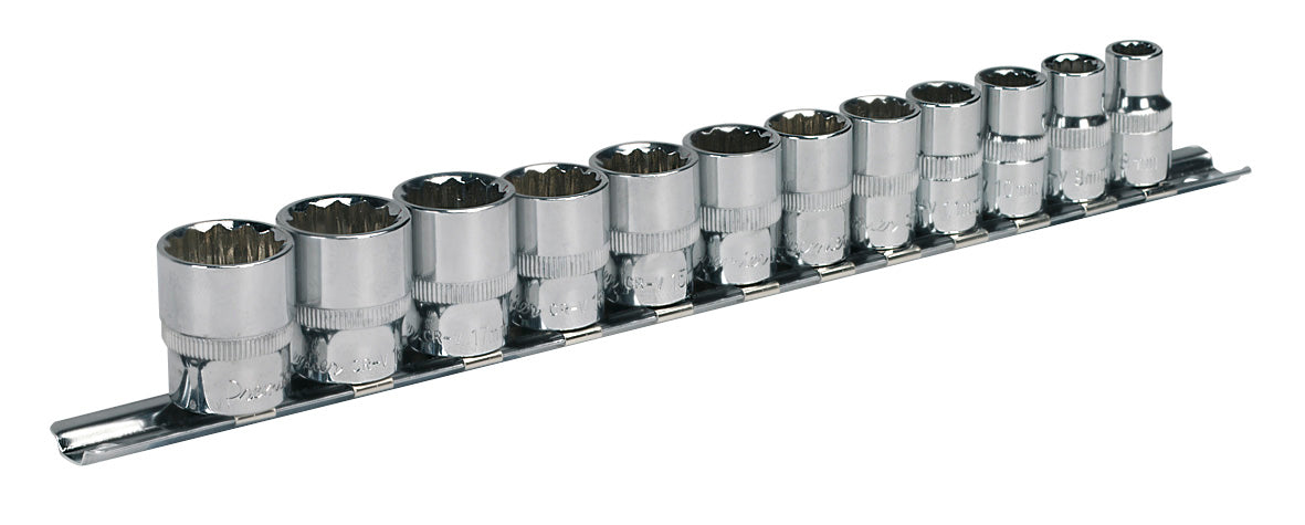 Sealey Metric Socket Set 12pc 3/8" Drive 12pt WallDrive Standard Length AK2682