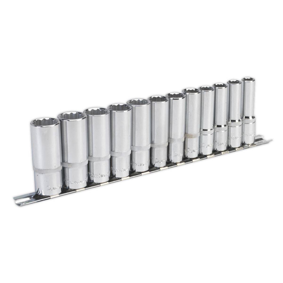 Sealey Metric Socket Set 12pc 3/8"Sq Drive 12pt Deep WallDrive AK2683