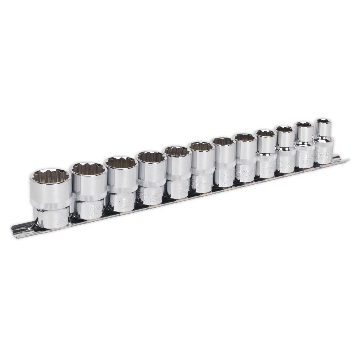 Sealey Metric Socket Set 12pc 1/2" Drive 12pt WallDrive Standard Length AK2684