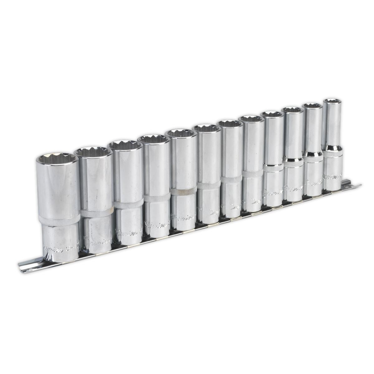 Sealey Metric Socket Set 12pc 1/2"Sq Drive 12pt Deep WallDrive AK2685