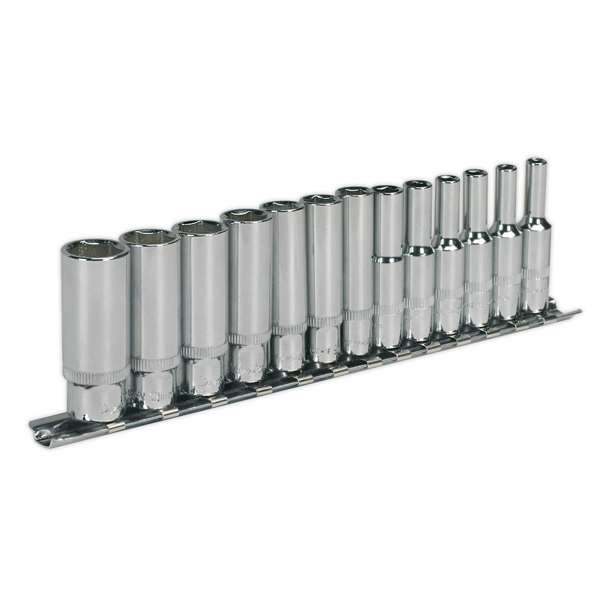 Sealey Metric Socket Set 13pc 1/4"Sq Drive Deep WallDrive AK2692