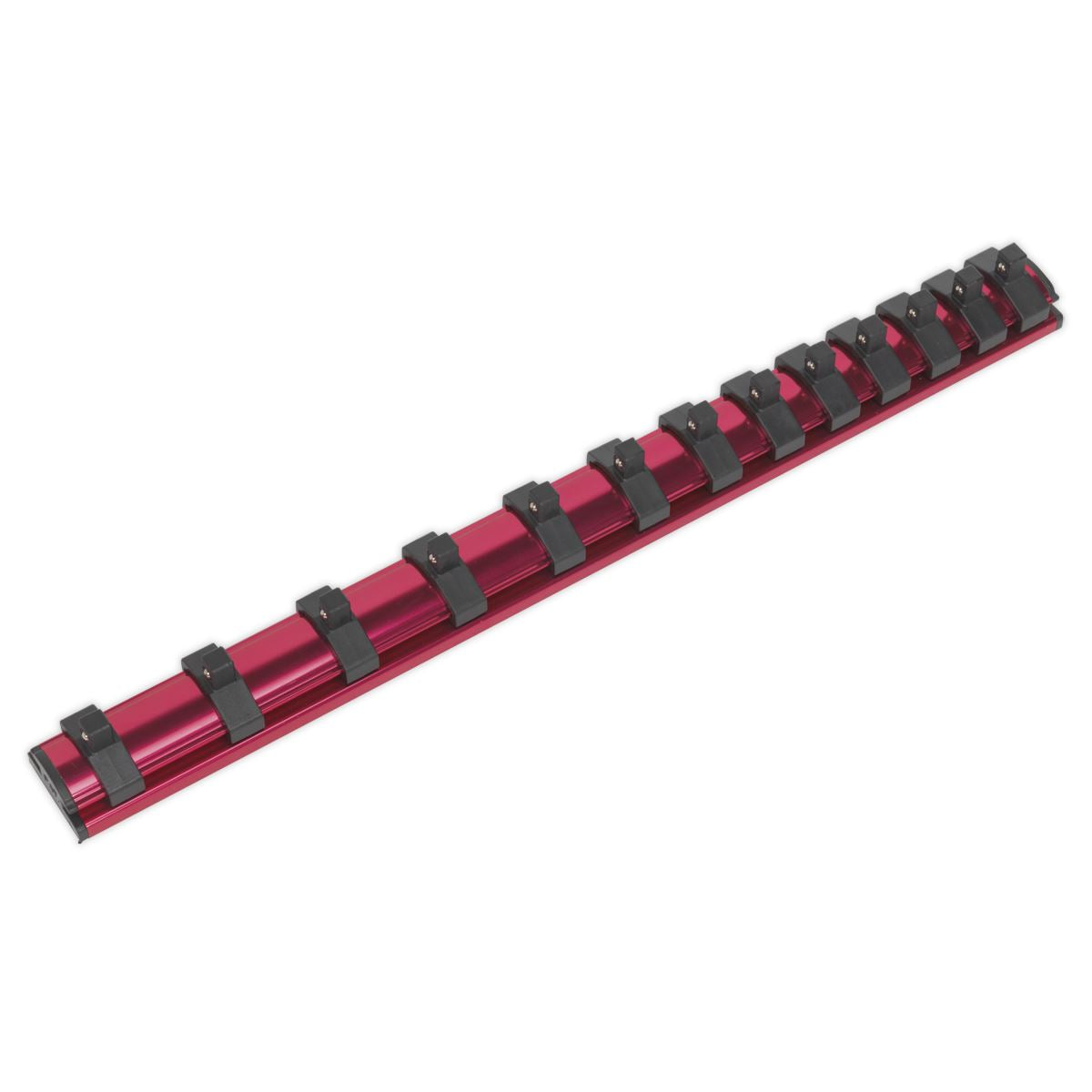 Sealey Magnetic Socket Retaining Rail 1/4"Sq Drive 13 Clips AK27082