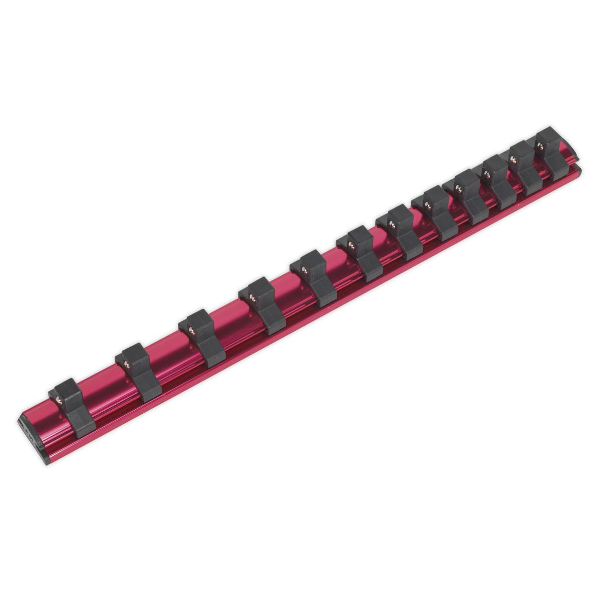 Sealey Magnetic Socket Retaining Rail 3/8"Sq Drive 12 Clips AK27083