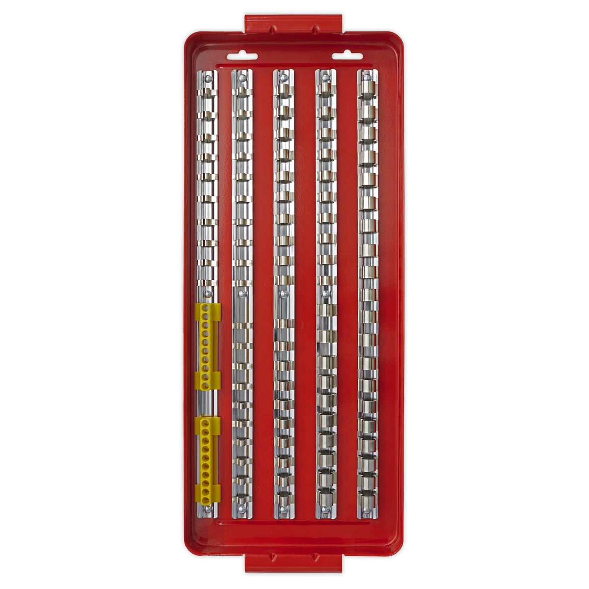 Sealey Socket Rail Tray 1/4" 3/8" & 1/2"D Steel Tray Has Five 430mm rails AK272
