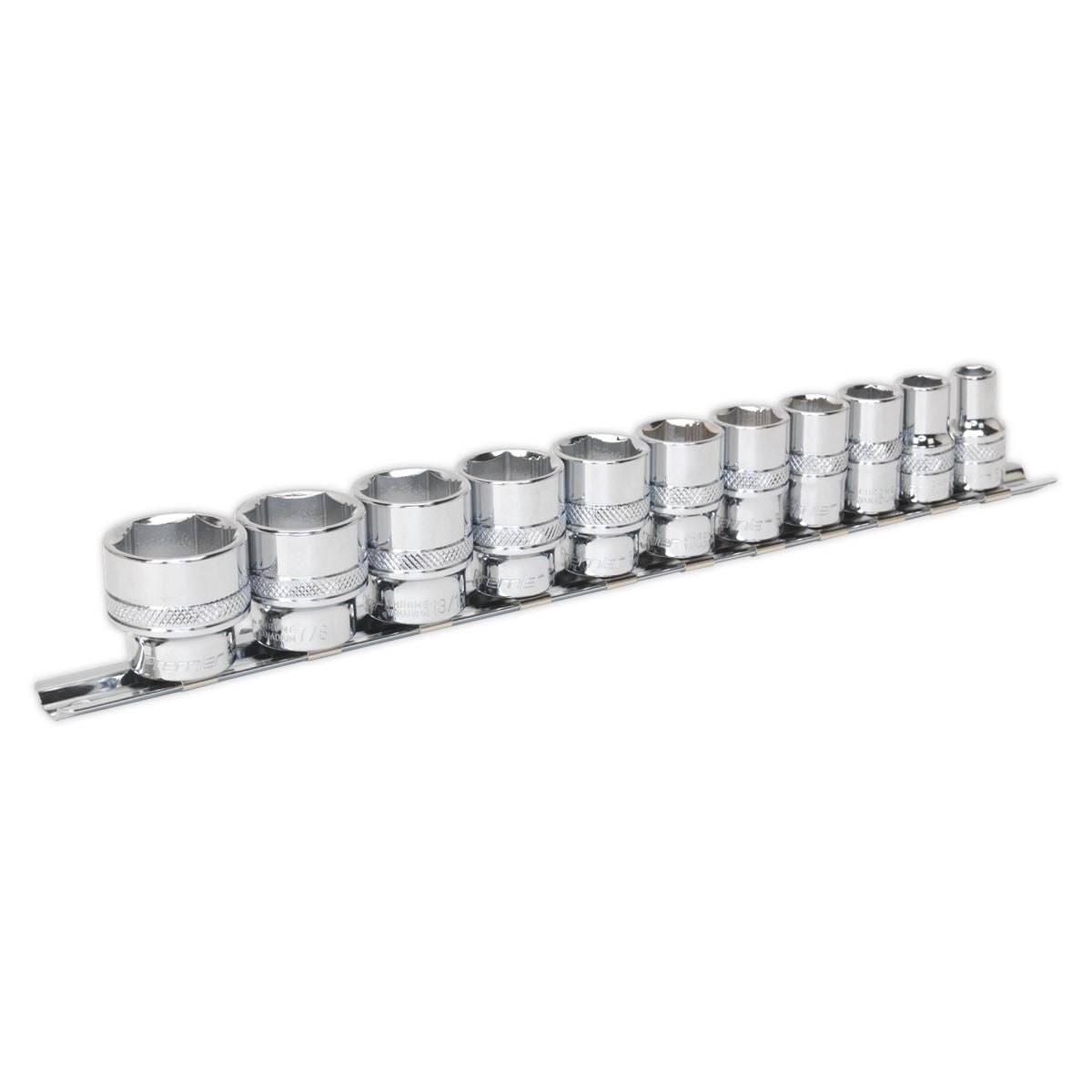 Sealey Imperial Socket Set 11pc 3/8"Sq Drive Lock On 6pt Standard Length AK2740