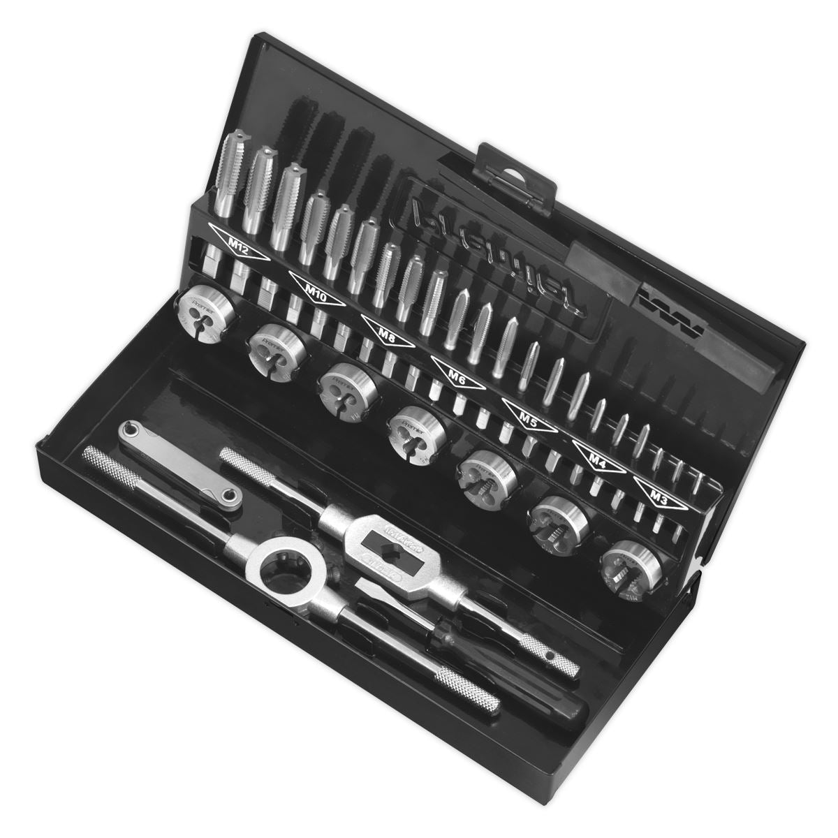 Sealey Tap & Die Set 32pc Split Dies HSS 4341 Metric AK3015HSS