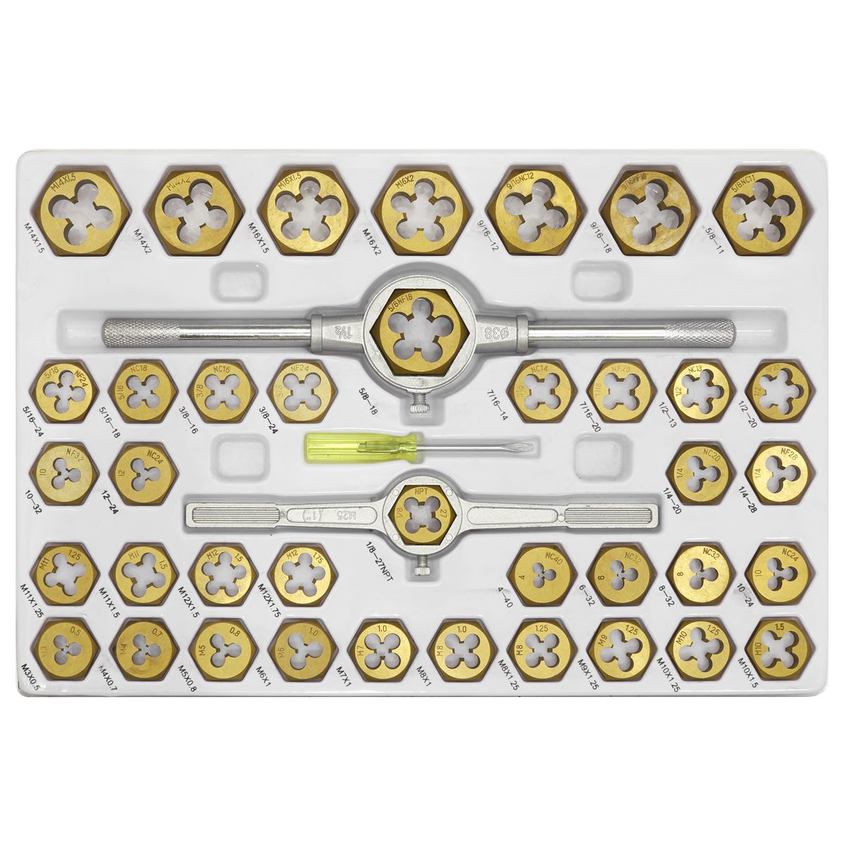 Sealey Tap & Die Set Hexagonal Metric & SAE/Imperial 86pc AK3086HIM