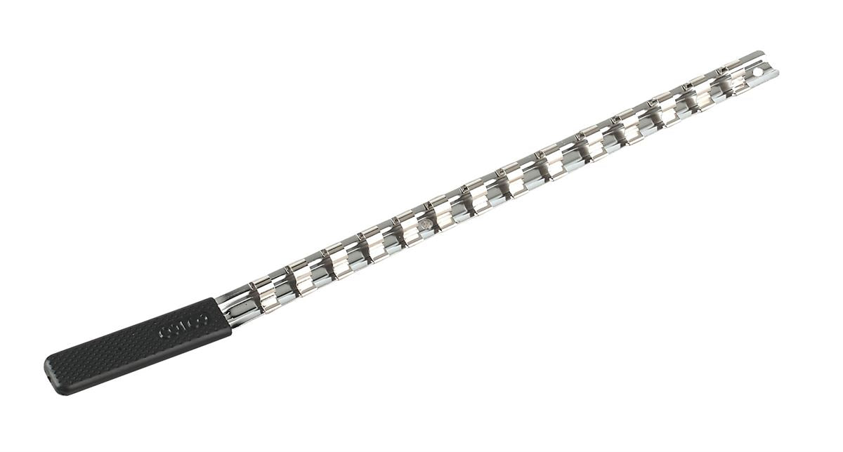 Sealey 3/8"Sq Drive Socket Retaining Carry Rail with 14 Clips & Handle AK3814