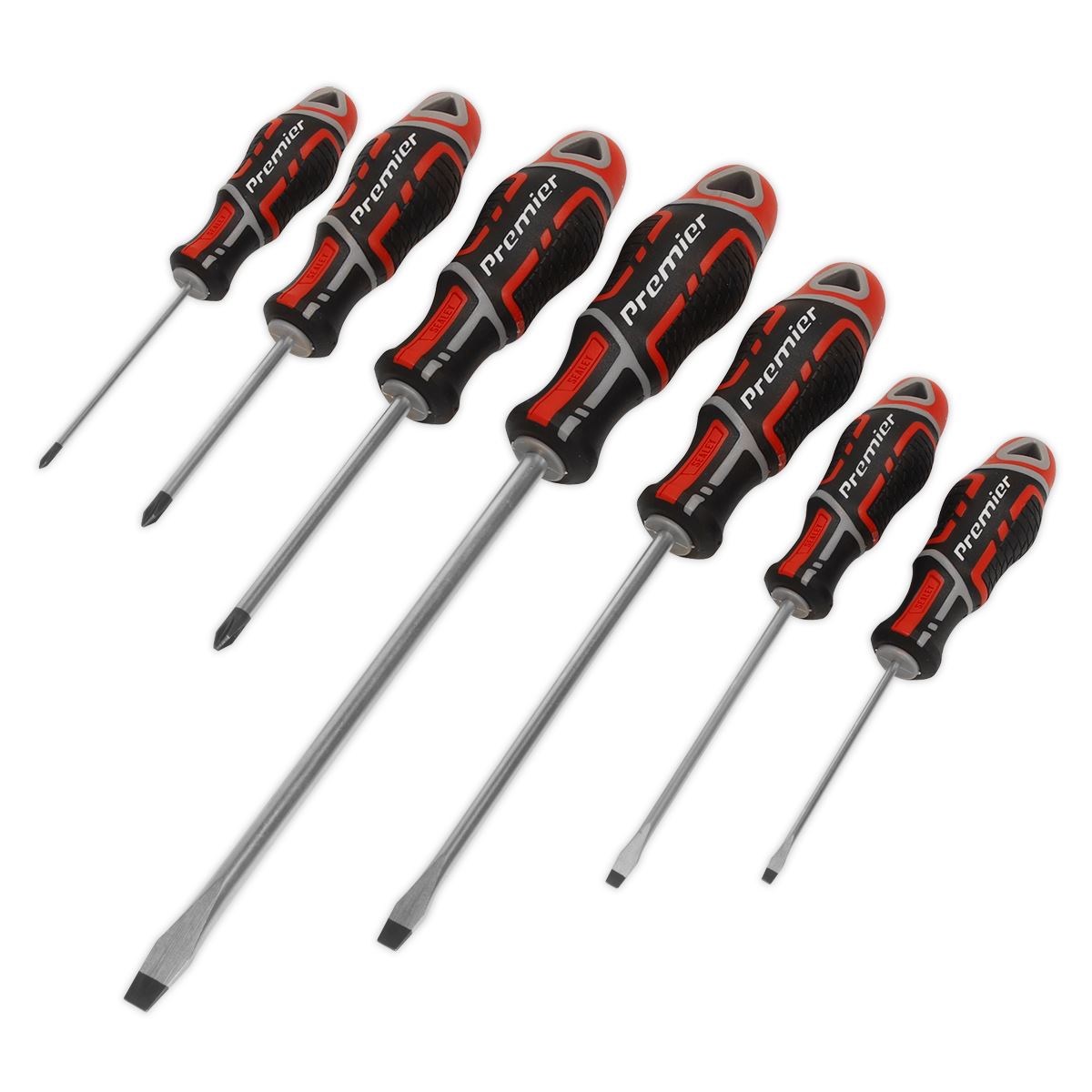 Sealey Screwdriver Set 7pc GripMAX® - Red AK4321
