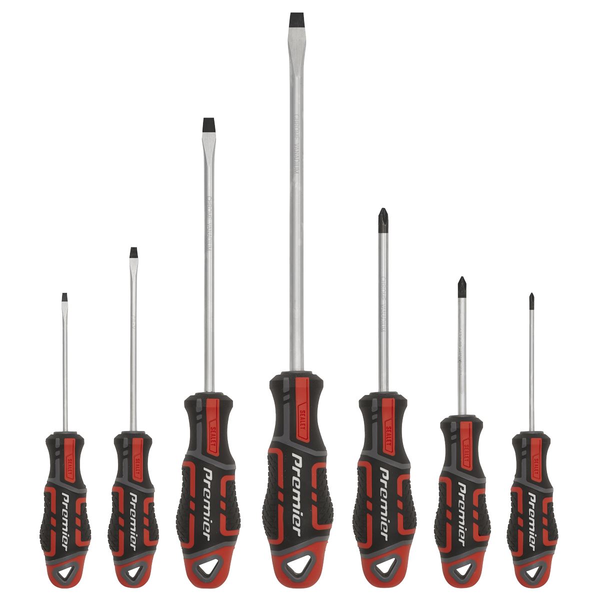 Sealey Screwdriver Set 7pc GripMAX® - Red AK4321