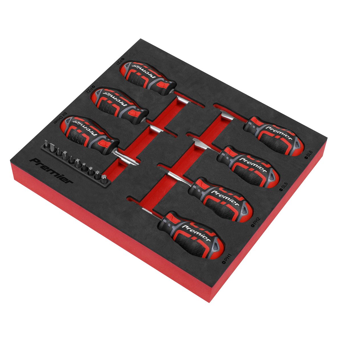 Sealey Stubby Screwdriver Set 17pc GripMAX® AK4371