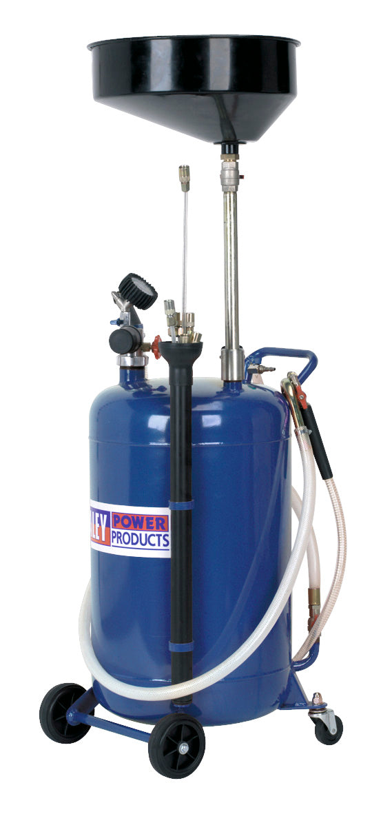 Sealey Mobile Oil Drainer with Probes 90L Air Discharge AK459DX